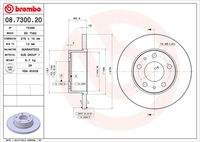 BREMBO 08730020 Bremsscheibe