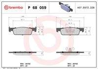 BREMBO P68059 Bremsbelagsatz, Scheibenbremse