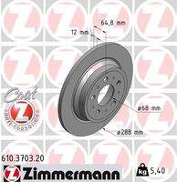 ZIMMERMANN 610370320 Bremsscheibe