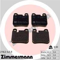ZIMMERMANN 211631459 Bremsbelagsatz, Scheibenbremse