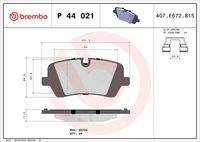 BREMBO P44021 Bremsbelagsatz, Scheibenbremse