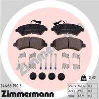 ZIMMERMANN 244661903 Bremsbelagsatz, Scheibenbremse