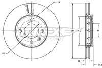 TOMEX Brakes TX7287 Bremsscheibe