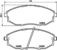 HELLA 8DB355014931 Bremsbelagsatz, Scheibenbremse