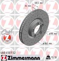 ZIMMERMANN 460450752 Bremsscheibe