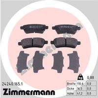 ZIMMERMANN 242401651 Bremsbelagsatz, Scheibenbremse