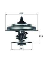 MAHLE TX1883D Thermostat, Kühlmittel