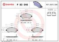 BREMBO P83046 Bremsbelagsatz, Scheibenbremse