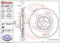 BREMBO 09D93811 Bremsscheibe