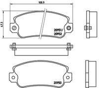 BREMBO P23013 Bremsbelagsatz, Scheibenbremse