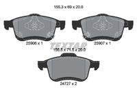 TEXTAR 2590601 Bremsbelagsatz, Scheibenbremse