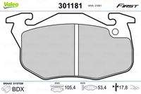 VALEO 301181 Bremsbelagsatz, Scheibenbremse