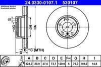 ATE 24033001071 Bremsscheibe