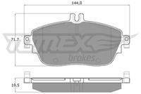 TOMEX Brakes TX1805 Bremsbelagsatz, Scheibenbremse