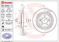 BREMBO 08D43011 Bremsscheibe