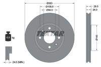 TEXTAR 92078703 Bremsscheibe