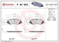 BREMBO P44024 Bremsbelagsatz, Scheibenbremse