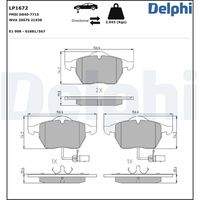 DELPHI LP1672 Bremsbelagsatz, Scheibenbremse