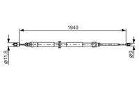 BOSCH 1987482325 Seilzug, Feststellbremse