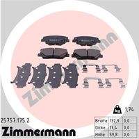 ZIMMERMANN 257571752 Bremsbelagsatz, Scheibenbremse