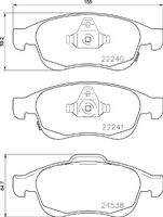 BREMBO P23165 Bremsbelagsatz, Scheibenbremse