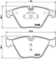 BREMBO P06074 Bremsbelagsatz, Scheibenbremse