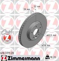 ZIMMERMANN 610371120 Bremsscheibe