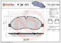 BREMBO P24171 Bremsbelagsatz, Scheibenbremse