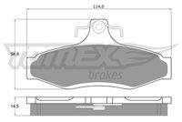 TOMEX Brakes TX1081 Bremsbelagsatz, Scheibenbremse