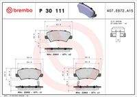 BREMBO P30111 Bremsbelagsatz, Scheibenbremse