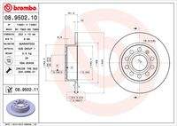 BREMBO 08950211 Bremsscheibe