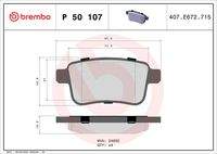 BREMBO P50107 Bremsbelagsatz, Scheibenbremse