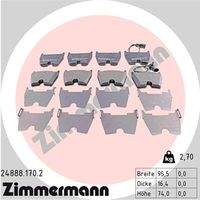 ZIMMERMANN 248881702 Bremsbelagsatz, Scheibenbremse