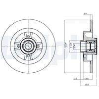DELPHI BG9032RS Bremsscheibe