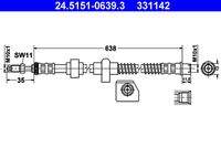 ATE 24515106393 Bremsschlauch