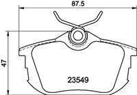 HELLA 8DB355018271 Bremsbelagsatz, Scheibenbremse