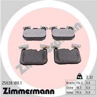 ZIMMERMANN 250281801 Bremsbelagsatz, Scheibenbremse