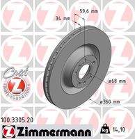 ZIMMERMANN 100330520 Bremsscheibe