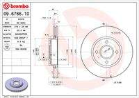 BREMBO 09676610 Bremsscheibe