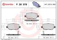 BREMBO P28078 Bremsbelagsatz, Scheibenbremse