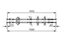 BOSCH 1987482054 Seilzug, Feststellbremse