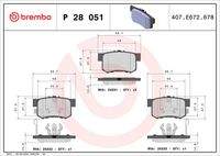 BREMBO P28051 Bremsbelagsatz, Scheibenbremse