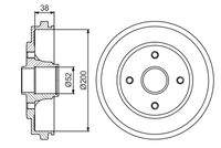 BOSCH 0986477229 Bremstrommel