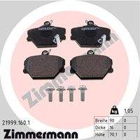 ZIMMERMANN 219991601 Bremsbelagsatz, Scheibenbremse