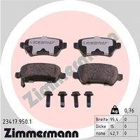 ZIMMERMANN 234179501 Bremsbelagsatz, Scheibenbremse