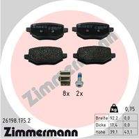 ZIMMERMANN 261981752 Bremsbelagsatz, Scheibenbremse