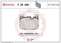 BREMBO P06096 Bremsbelagsatz, Scheibenbremse