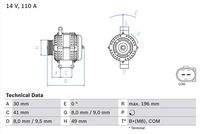 BOSCH 0986046130 Generator