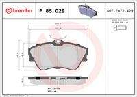 BREMBO P85029 Bremsbelagsatz, Scheibenbremse