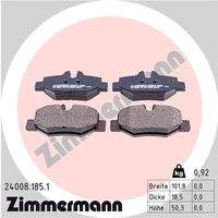 ZIMMERMANN 240081851 Bremsbelagsatz, Scheibenbremse